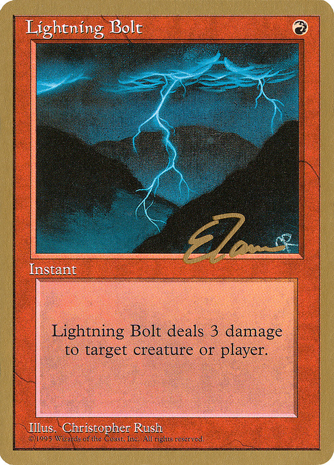 Lightning Bolt (Eric Tam) [Pro Tour Collector Set] | Galaxy Games LLC