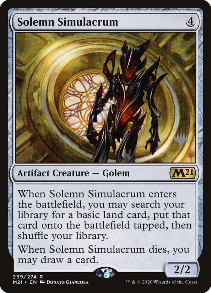 Solemn Simulacrum (Promo Pack) [Core Set 2021 Promos] | Galaxy Games LLC