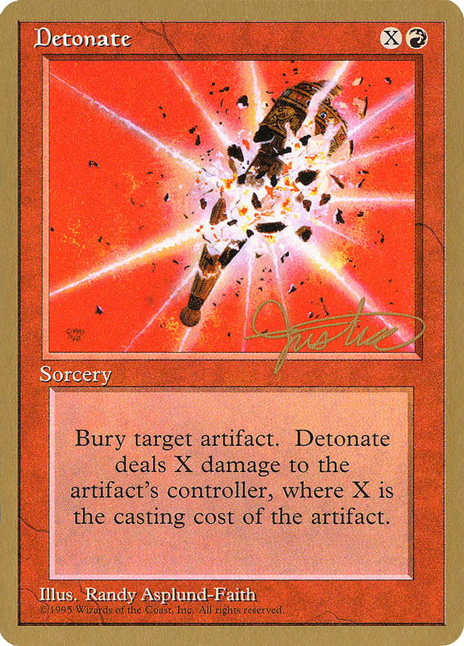 Detonate (Mark Justice) [Pro Tour Collector Set] | Galaxy Games LLC