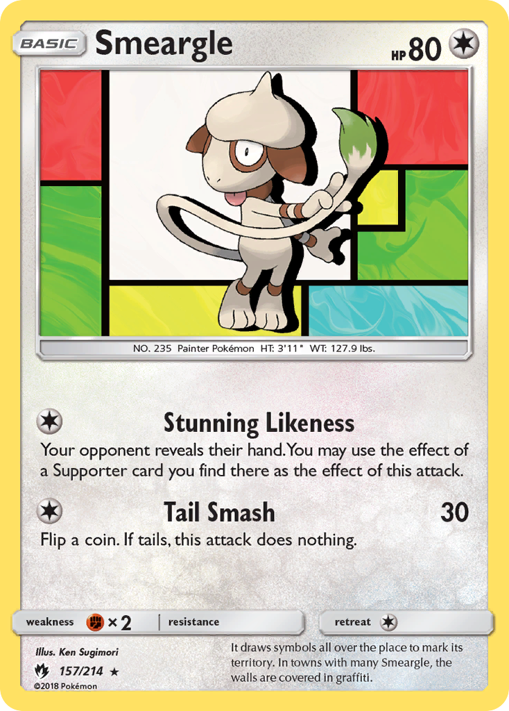 Smeargle (157/214) [Sun & Moon: Lost Thunder] | Galaxy Games LLC