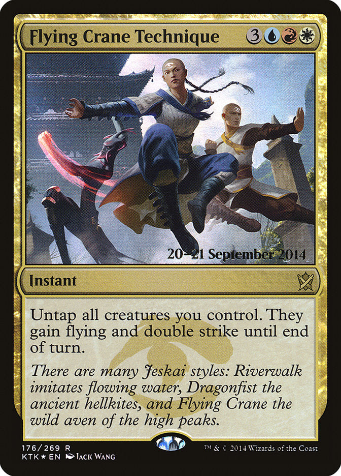 Flying Crane Technique [Khans of Tarkir Prerelease Promos] | Galaxy Games LLC