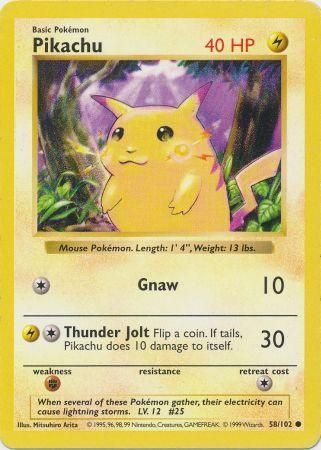 Pikachu (58/102) [Base Set Shadowless Unlimited] | Galaxy Games LLC