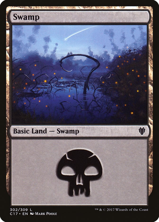 Swamp (302) [Commander 2017] | Galaxy Games LLC