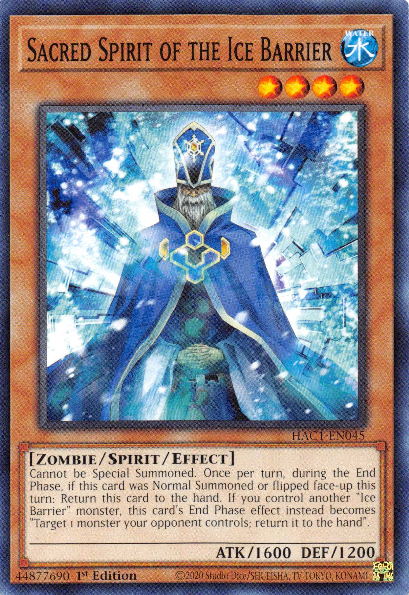 Sacred Spirit of the Ice Barrier (Duel Terminal) [HAC1-EN045] Parallel Rare | Galaxy Games LLC