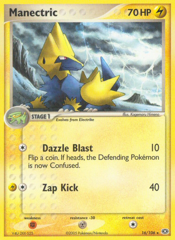 Manectric (16/106) [EX: Emerald] | Galaxy Games LLC