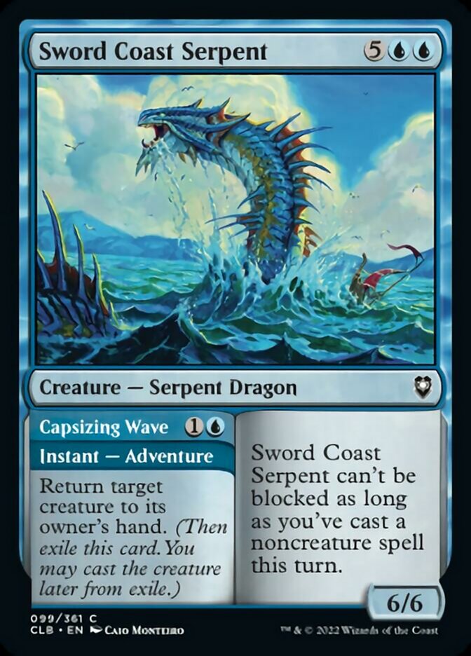 Sword Coast Serpent // Capsizing Wave [Commander Legends: Battle for Baldur's Gate] | Galaxy Games LLC