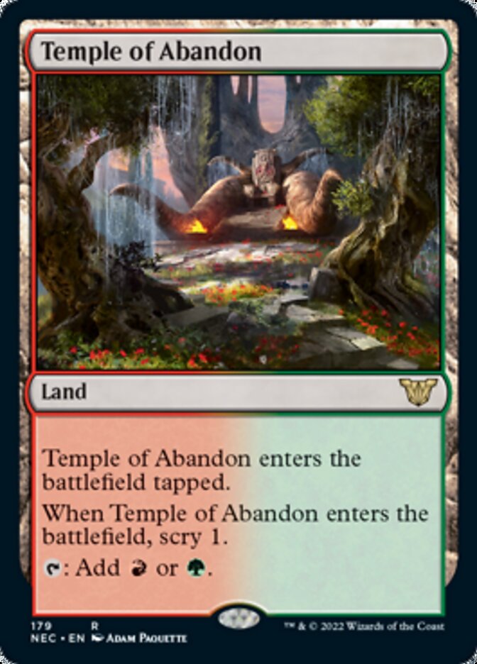 Temple of Abandon [Kamigawa: Neon Dynasty Commander] | Galaxy Games LLC