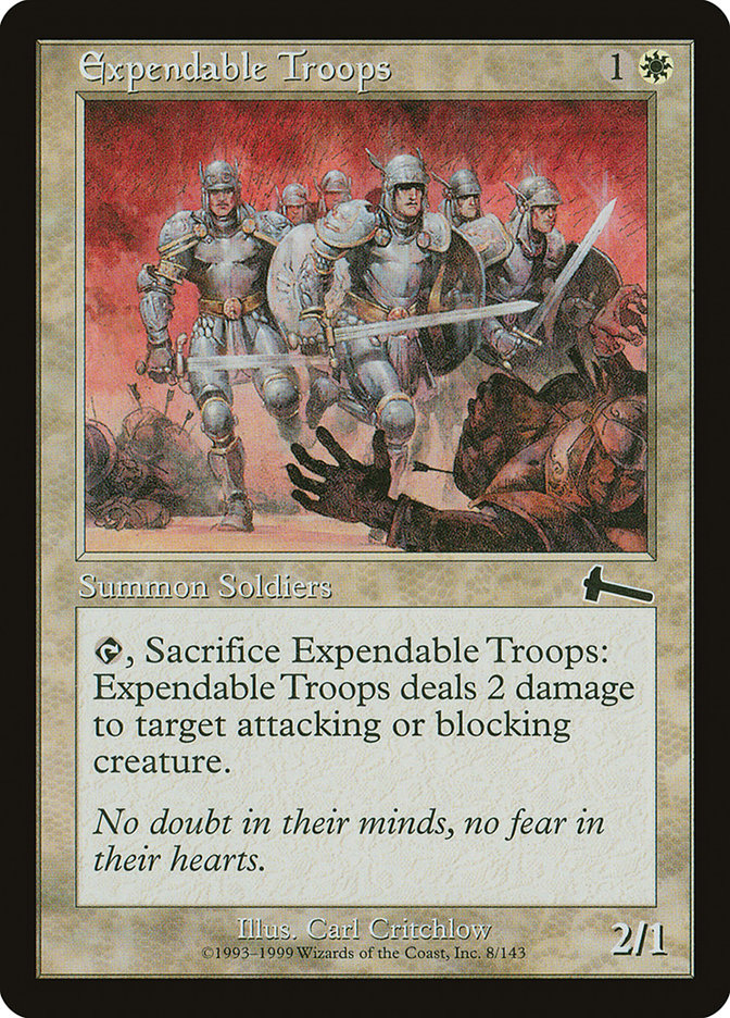 Expendable Troops [Urza's Legacy] | Galaxy Games LLC