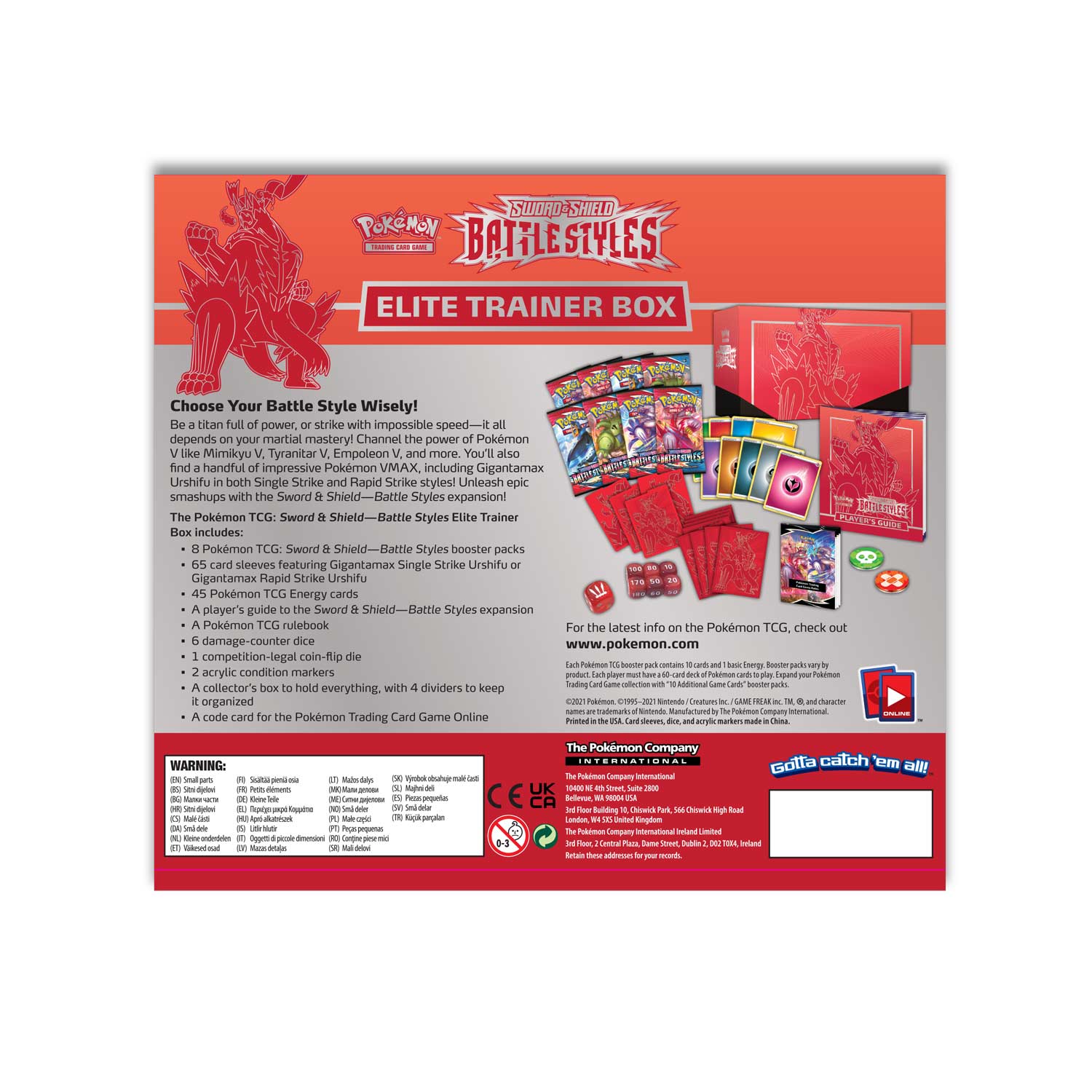 Sword & Shield: Battle Styles - Elite Trainer Box (Gigantamax Single Strike Urshifu) | Galaxy Games LLC