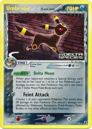 Umbreon (17/113) (Delta Species) (Stamped) [EX: Delta Species] | Galaxy Games LLC