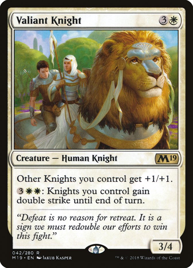 Valiant Knight [Core Set 2019] | Galaxy Games LLC