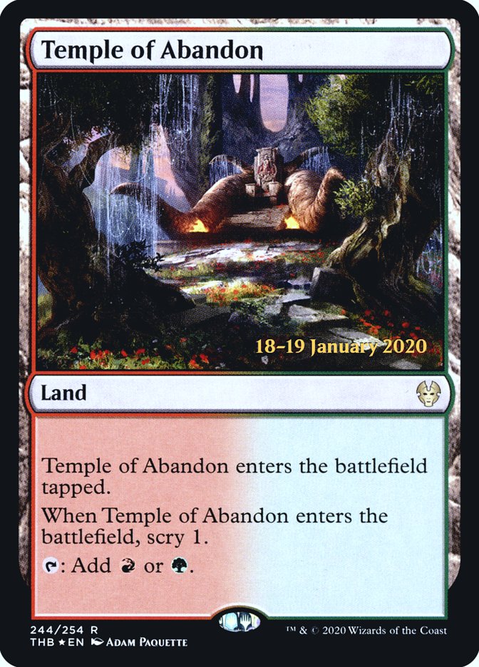 Temple of Abandon [Theros Beyond Death Prerelease Promos] | Galaxy Games LLC