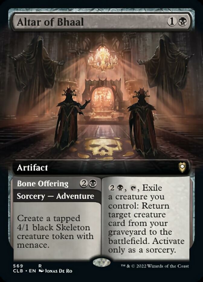 Altar of Bhaal // Bone Offering (Extended Art) [Commander Legends: Battle for Baldur's Gate] | Galaxy Games LLC