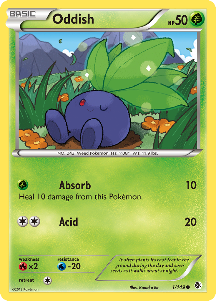 Oddish (1/149) [Black & White: Boundaries Crossed] | Galaxy Games LLC