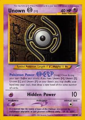 Unown [H] (28/105) [Neo Destiny Unlimited] | Galaxy Games LLC