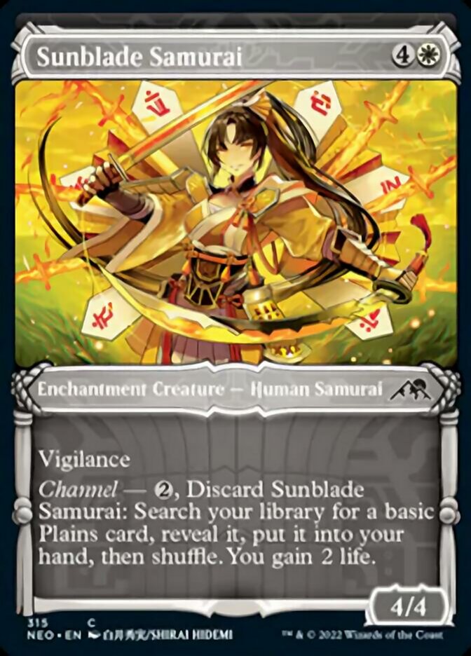 Sunblade Samurai (Showcase Samurai) [Kamigawa: Neon Dynasty] | Galaxy Games LLC