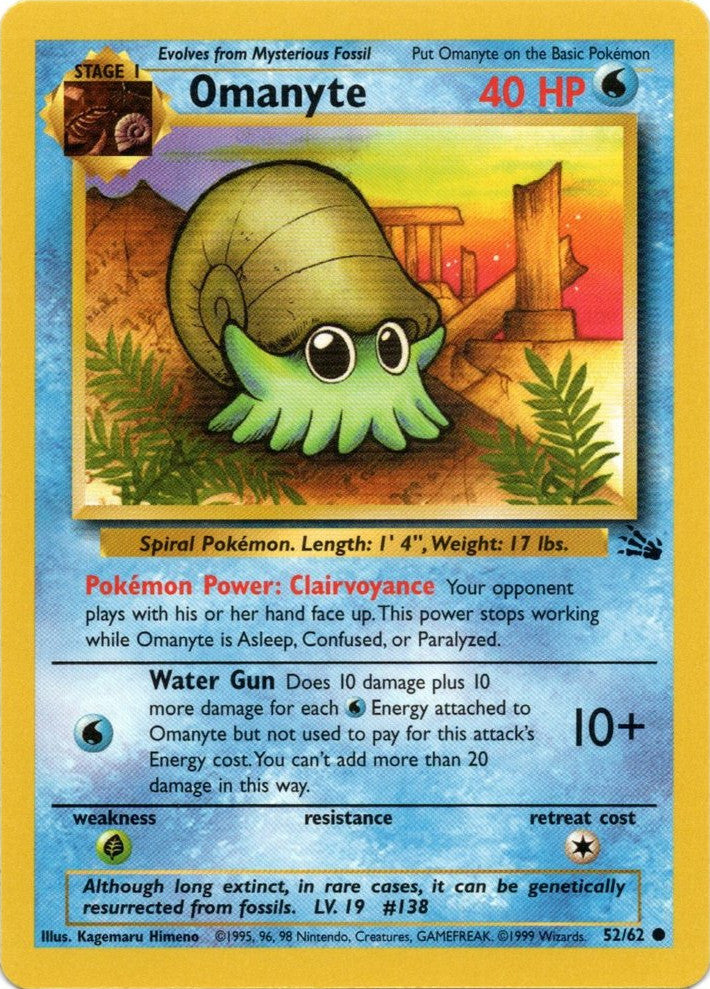 Omanyte (52/62) [Fossil Unlimited] | Galaxy Games LLC