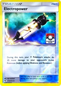 Electropower (172/214) (League Promo) [Sun & Moon: Lost Thunder] | Galaxy Games LLC