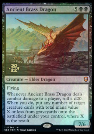 Ancient Brass Dragon [Commander Legends: Battle for Baldur's Gate Prerelease Promos] | Galaxy Games LLC