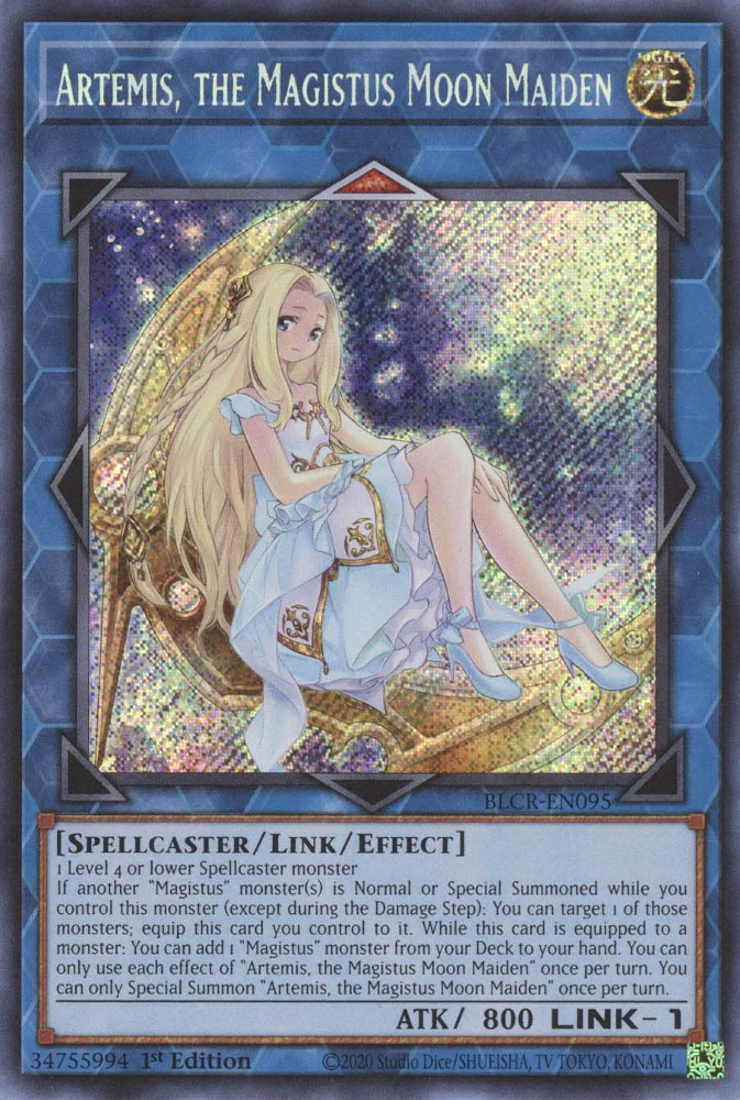 Artemis, the Magistus Moon Maiden [BLCR-EN095] Secret Rare | Galaxy Games LLC