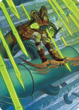 Bamboo Grove Archer Art Card [Kamigawa: Neon Dynasty Art Series] | Galaxy Games LLC