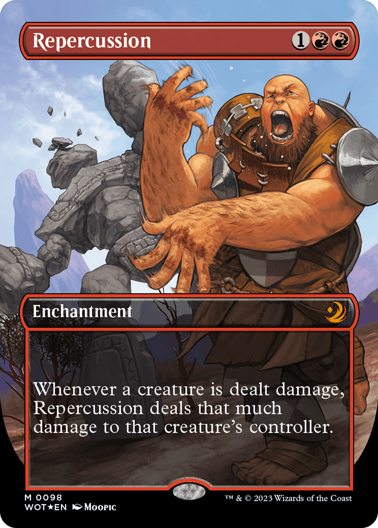 Repercussion (Anime Borderless) (Confetti Foil) [Wilds of Eldraine: Enchanting Tales] | Galaxy Games LLC