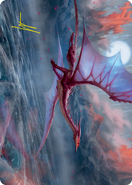 Manaform Hellkite Art Card (Gold-Stamped Signature) [Innistrad: Crimson Vow Art Series] | Galaxy Games LLC