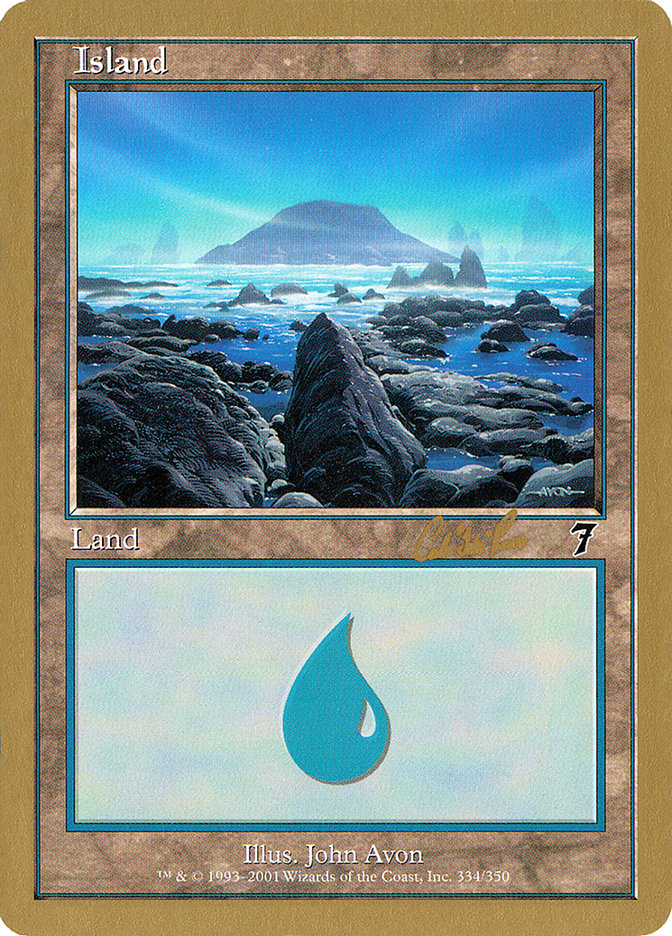 Island (cr334) (Carlos Romao) [World Championship Decks 2002] | Galaxy Games LLC