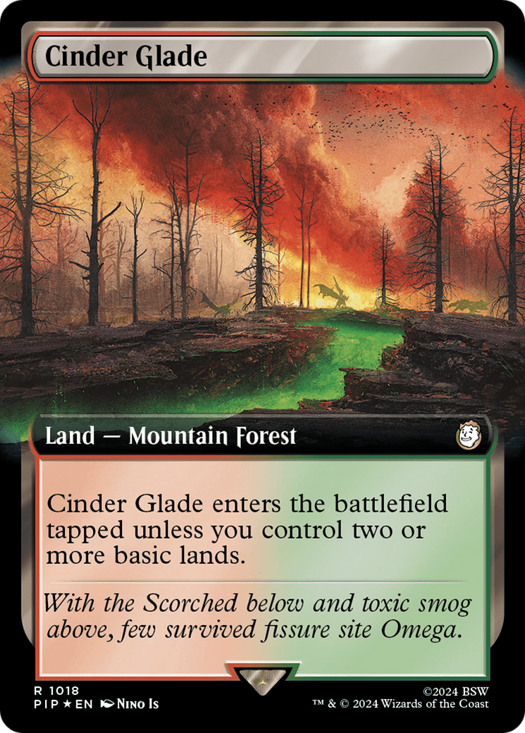 Cinder Glade (Extended Art) (Surge Foil) [Fallout] | Galaxy Games LLC