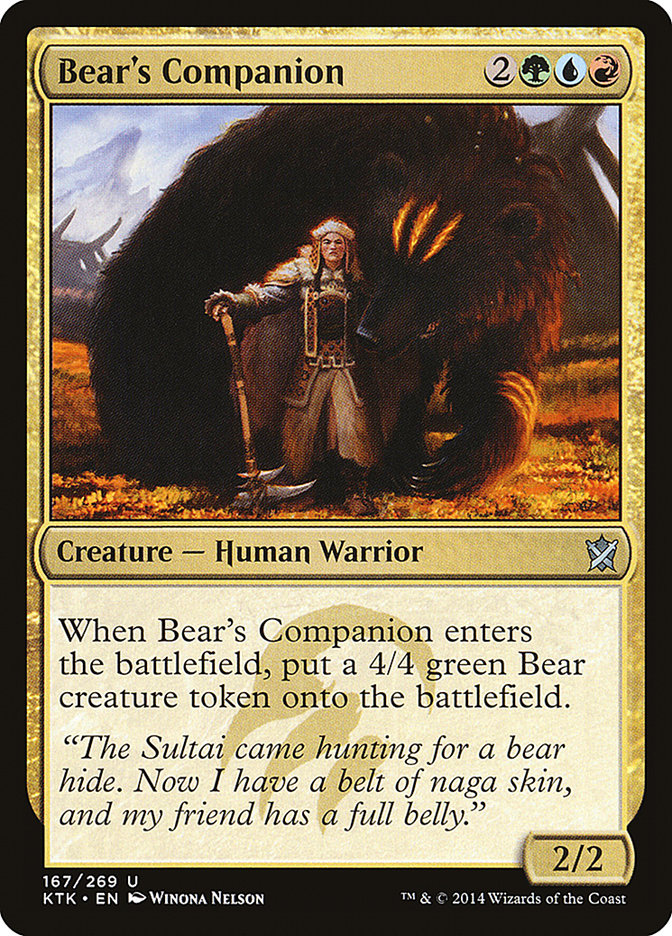 Bear's Companion [Khans of Tarkir] | Galaxy Games LLC