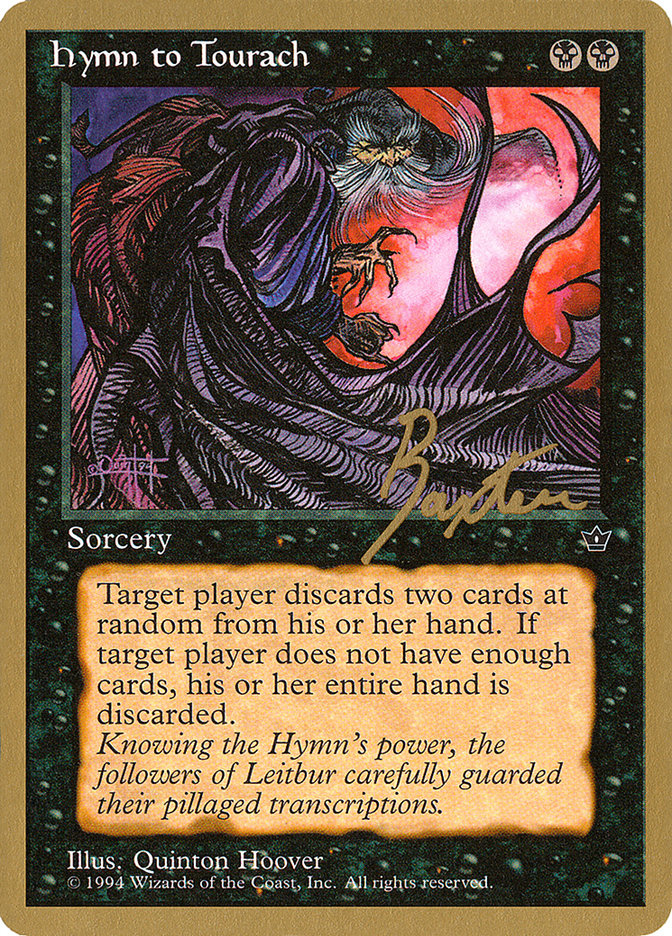 Hymn to Tourach (Cloak) (George Baxter) [Pro Tour Collector Set] | Galaxy Games LLC