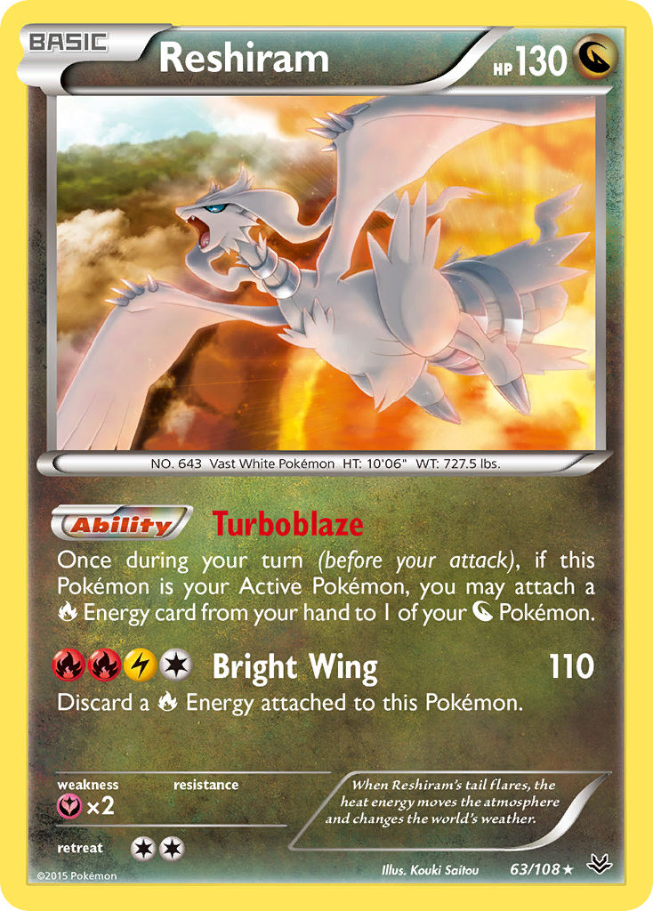 Reshiram (63/108) [XY: Roaring Skies] | Galaxy Games LLC