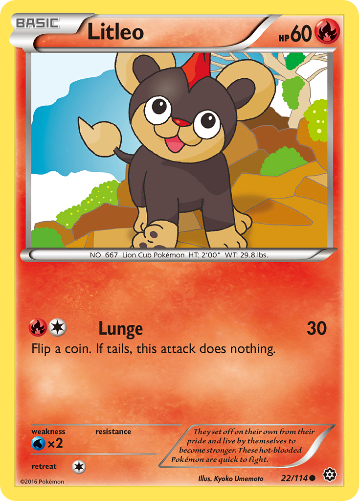 Litleo (22/114) [XY: Steam Siege] | Galaxy Games LLC