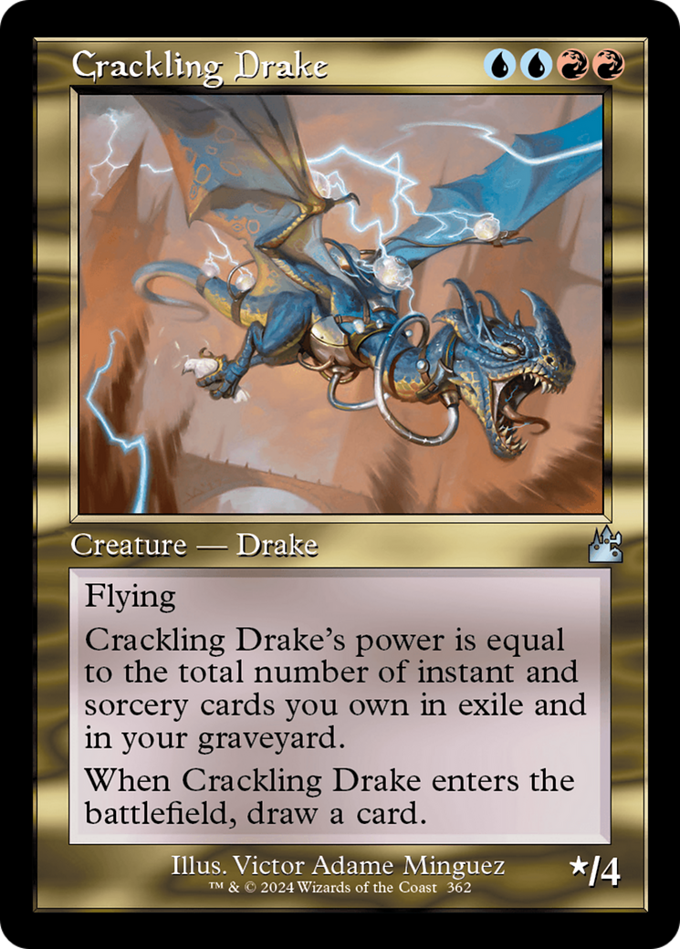 Crackling Drake (Retro Frame) [Ravnica Remastered] | Galaxy Games LLC