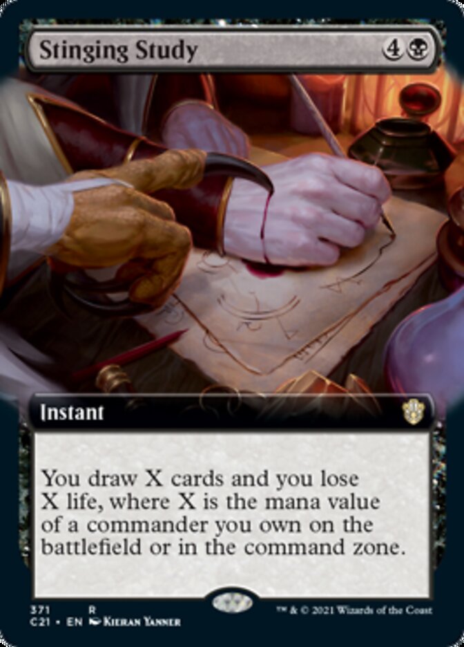 Stinging Study (Extended Art) [Commander 2021] | Galaxy Games LLC