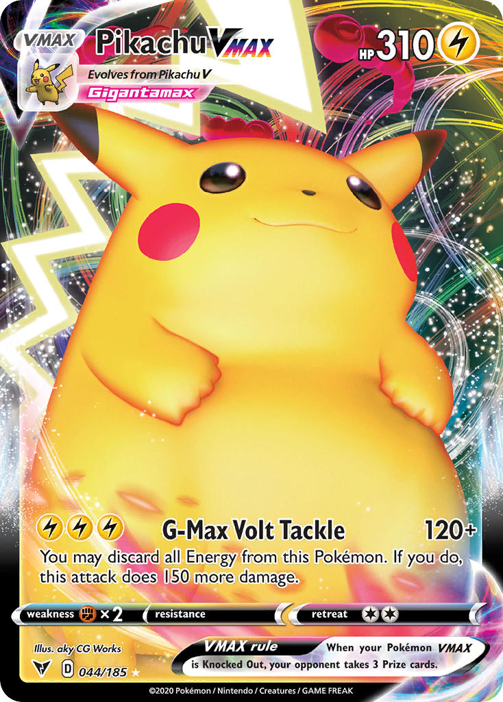 Pokemon Trading Card Game Sword & Shield Vivid Voltage Ultra Rare Pikachu VMAX #044 Pokemon Trading Card Game Sword & Shield Vivid Voltage Ultra Rare Pikachu VMAX #044