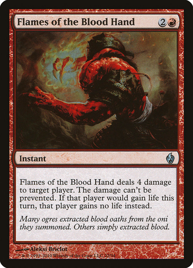 Flames of the Blood Hand [Premium Deck Series: Fire and Lightning] | Galaxy Games LLC