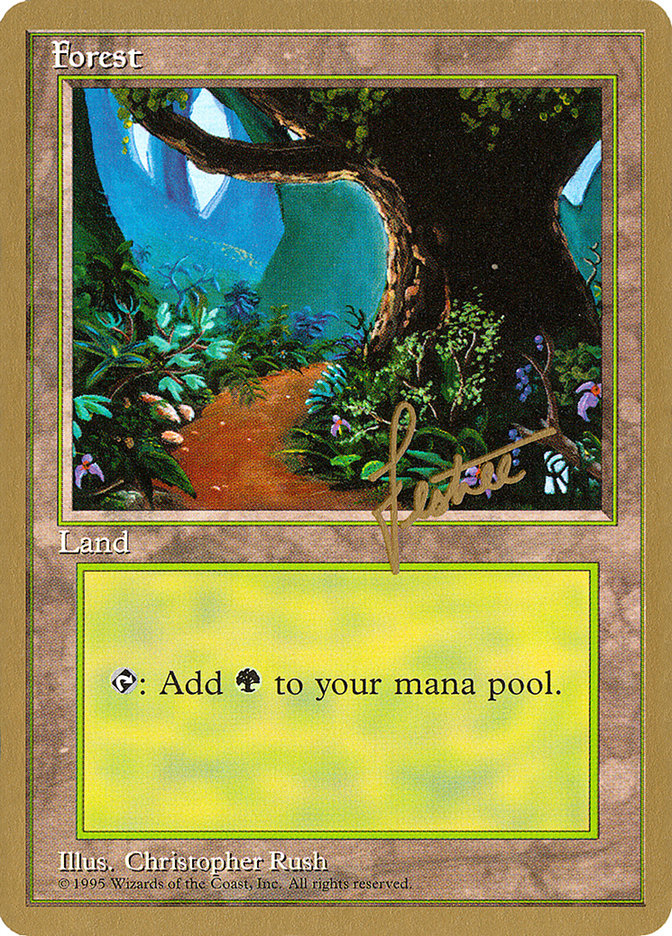 Forest (bl376) (Bertrand Lestree) [Pro Tour Collector Set] | Galaxy Games LLC