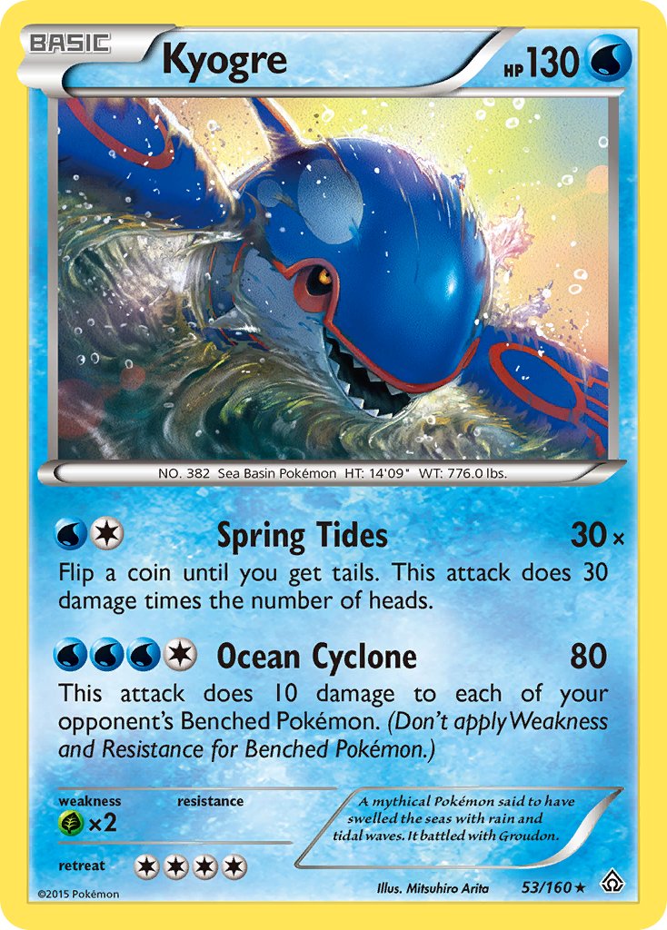 Kyogre (53/160) (Theme Deck Exclusive) [XY: Primal Clash] | Galaxy Games LLC