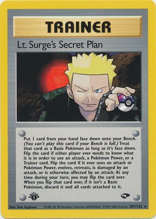 Lt. Surge's Secret Plan (107/132) [Gym Challenge 1st Edition] | Galaxy Games LLC