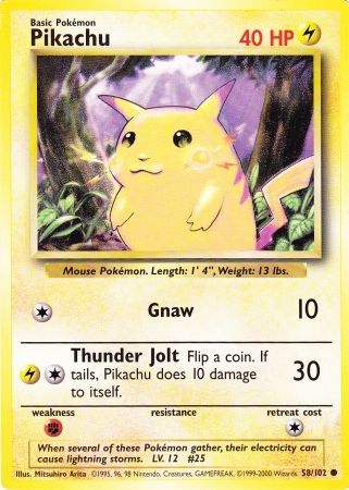 Pikachu (58/102) (Jumbo Card) [Base Set Unlimited] | Galaxy Games LLC