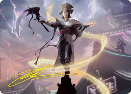 Naomi, Pillar of Order Art Card (Gold-Stamped Signature) [Kamigawa: Neon Dynasty Art Series] | Galaxy Games LLC