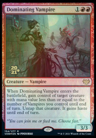 Dominating Vampire [Innistrad: Crimson Vow Prerelease Promos] | Galaxy Games LLC