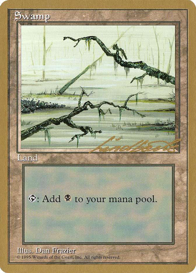 Swamp (ll371) (Leon Lindback) [Pro Tour Collector Set] | Galaxy Games LLC