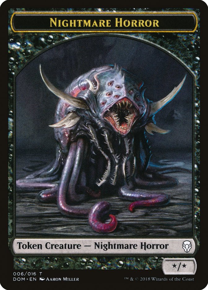 Nightmare Horror Token [Dominaria Tokens] | Galaxy Games LLC