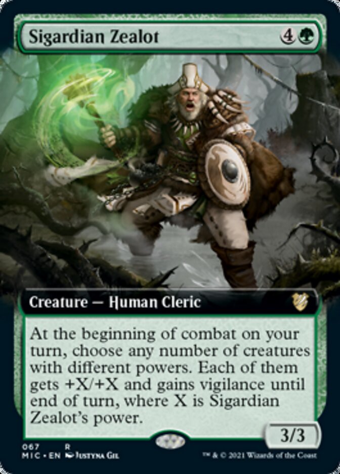 Sigardian Zealot (Extended Art) [Innistrad: Midnight Hunt Commander] | Galaxy Games LLC