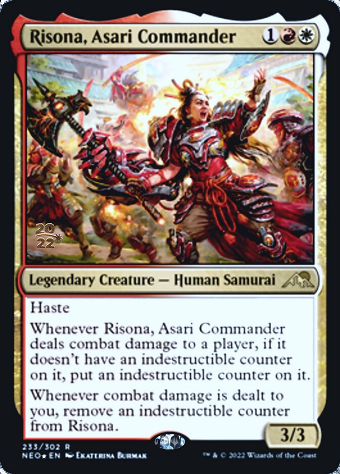 Risona, Asari Commander [Kamigawa: Neon Dynasty Prerelease Promos] | Galaxy Games LLC