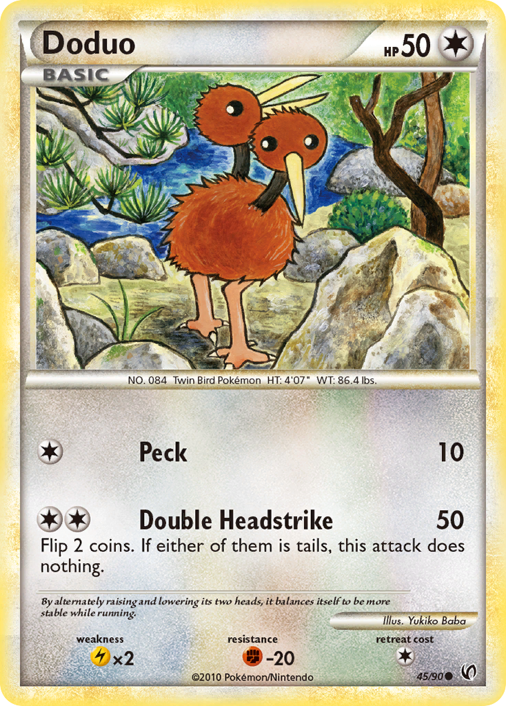 Doduo (45/90) [HeartGold & SoulSilver: Undaunted] | Galaxy Games LLC