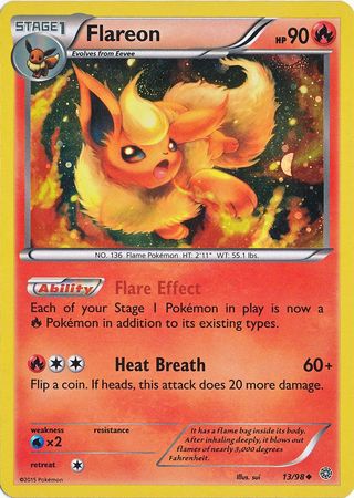 Flareon (13/98) (Cosmos Holo) [XY: Ancient Origins] | Galaxy Games LLC