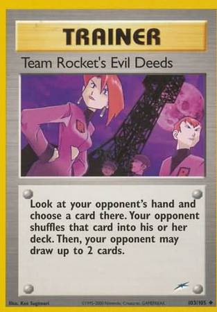 Team Rocket's Evil Deeds (103/105) [Neo Destiny Unlimited] | Galaxy Games LLC